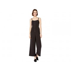 kensie Stretch Crepe Jumpsuit with Pearl Buttons KS3K8349