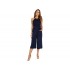 London Times Cropped Jersey Jumpsuit with Smocked Bodice