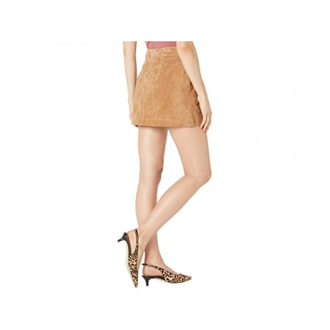 Blank NYC Real Suede Mini Skirt in Almond