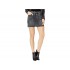Hudson Jeans Viper Skirt in Blackened Metallic
