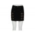 Versace Jeans Couture Denim Mini Skirt with Gold Ring Hardware