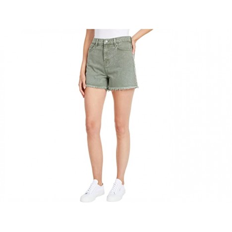7 For All Mankind High-Waist Shorts with Fray Hem in Mineral Olive
