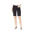 NYDJ Briella Shorts with Mock Fly and Roll Cuff in Black