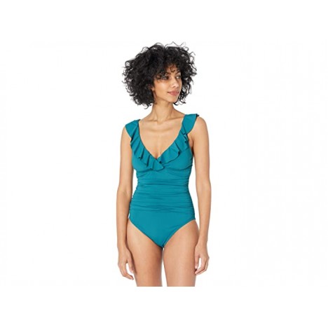 Bleu Rod Beattie Rufflicious Surplice Empire One-Piece with Removable Soft Cups