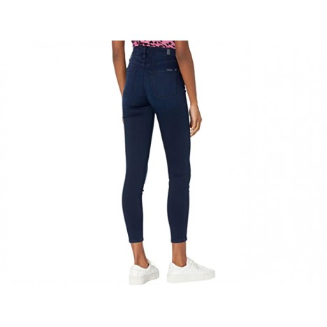7 For All Mankind High-Waist Ankle Skinny in Slim Illusion Twilight Blue