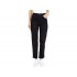 7 For All Mankind High-Waist Cropped Straight in No Fade Black