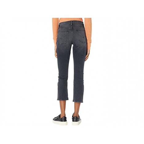 Hudson Jeans Holly High-Rise Crop Bootcut in Black Lightening