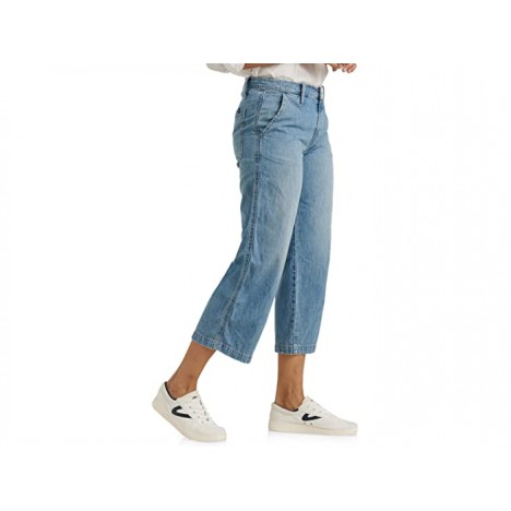 Lucky Brand Mid-Rise Crop Wide Leg Jeans in Garford