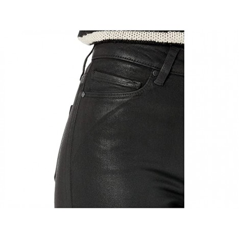 Paige Cindy Jeans w Outseam Slit in Black Fog Luxe Coating