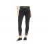 Paige Hoxton Ankle Skinny Jeans w Seaming and Front Slit Raw Hem in Evening Black