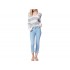 Paige Hoxton Slim Crop Jeans in Duet Stepped On Hem