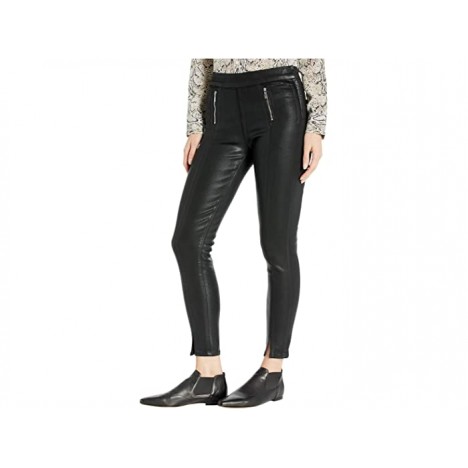 Paige Talita Zip Ultra Skinny Jeans in Black Fog Luxe Coating