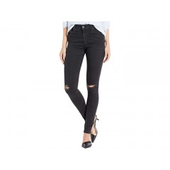 AG Adriano Goldschmied Farrah Skinny in Altered Black Destructed