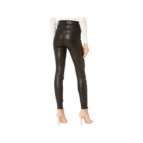 Joe's Jeans Leather Charlie Ankle in Black