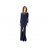 Adrianna Papell Draped Jersey Gown with Sequin Yoke
