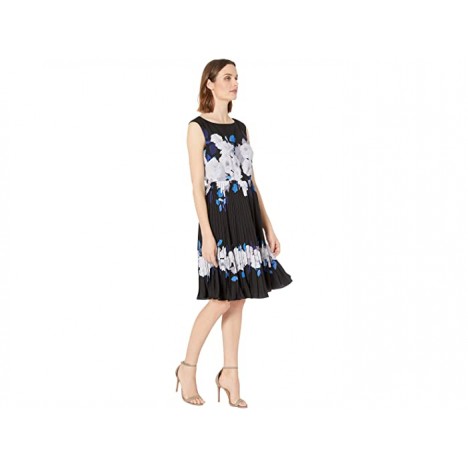 Adrianna Papell Shadow Rose Pleated Dress