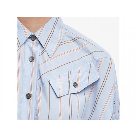 Derek Lam 10 Crosby Long Sleeve Button-Down Shirtdress w Knit Waist Tie