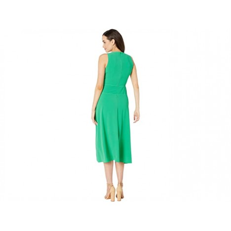Donna Morgan High Twist Stretch Lightweight Crepe Midi Dress w Asymmetrical Hem
