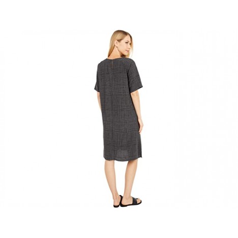 Eileen Fisher Round Neck Short Sleeve Boxy Dress