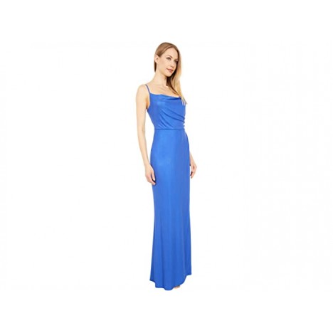 LAUNDRY BY SHELLI SEGAL Faux Wrap Gown with Slit