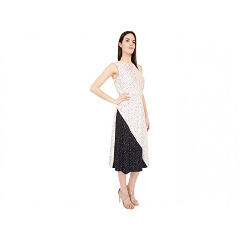 London Times Texture Speckle Jersey Blouson Dress