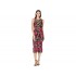 Marchesa Notte Sleeveless Embroidered Guipure Tea-Length Gown
