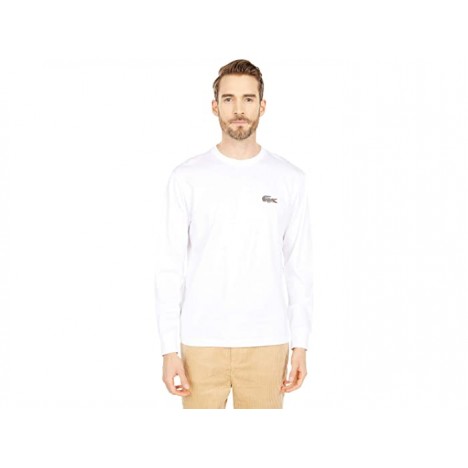 Lacoste Long Sleeve Solid Jersey with Large Graphic