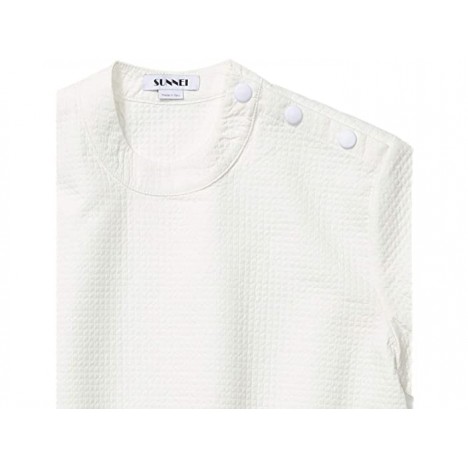 SUNNEI Quilted Button Detail T-Shirt