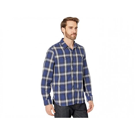 True Grit Spirit In The Sky Bowery Checks Cotton Blend Long Sleeve Two-Pocket Shirt
