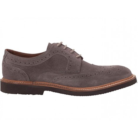eleventy Suede Wing Tip Lace-Up Oxford
