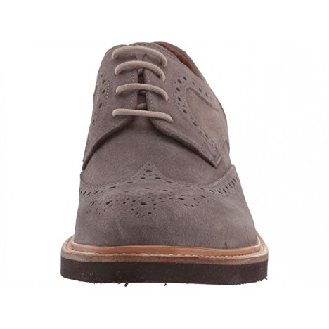 eleventy Suede Wing Tip Lace-Up Oxford