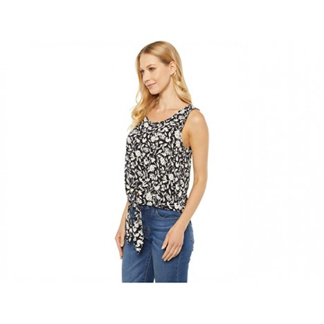 American Rose Charli Floral Tank Top with Front Tie