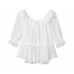 American Rose Paola Off-the-Shoulder Top with Ruffles