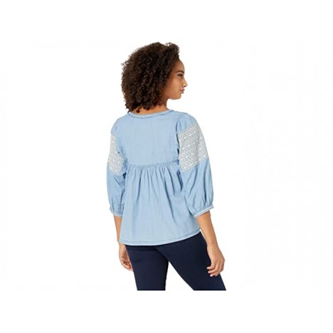 Lucky Brand Embroidered Peasant Top
