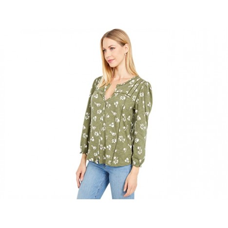 Lucky Brand Floral Printed Wrap Top