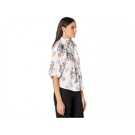 Rebecca Taylor Short Sleeve Toile Tie Top