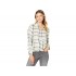 Vince Camuto Plaid Highlight Collared Faux Wrap Blouse