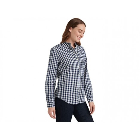 Lucky Brand Long Sleeve Button-Up Classic Ruffle Shirt