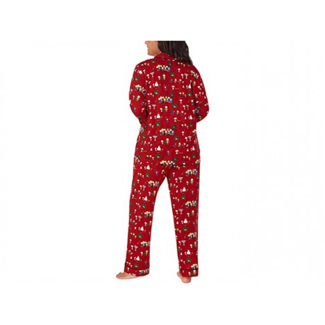 BedHead Pajamas Plus Size Long Sleeve Classic Notch Collar Pajama Set